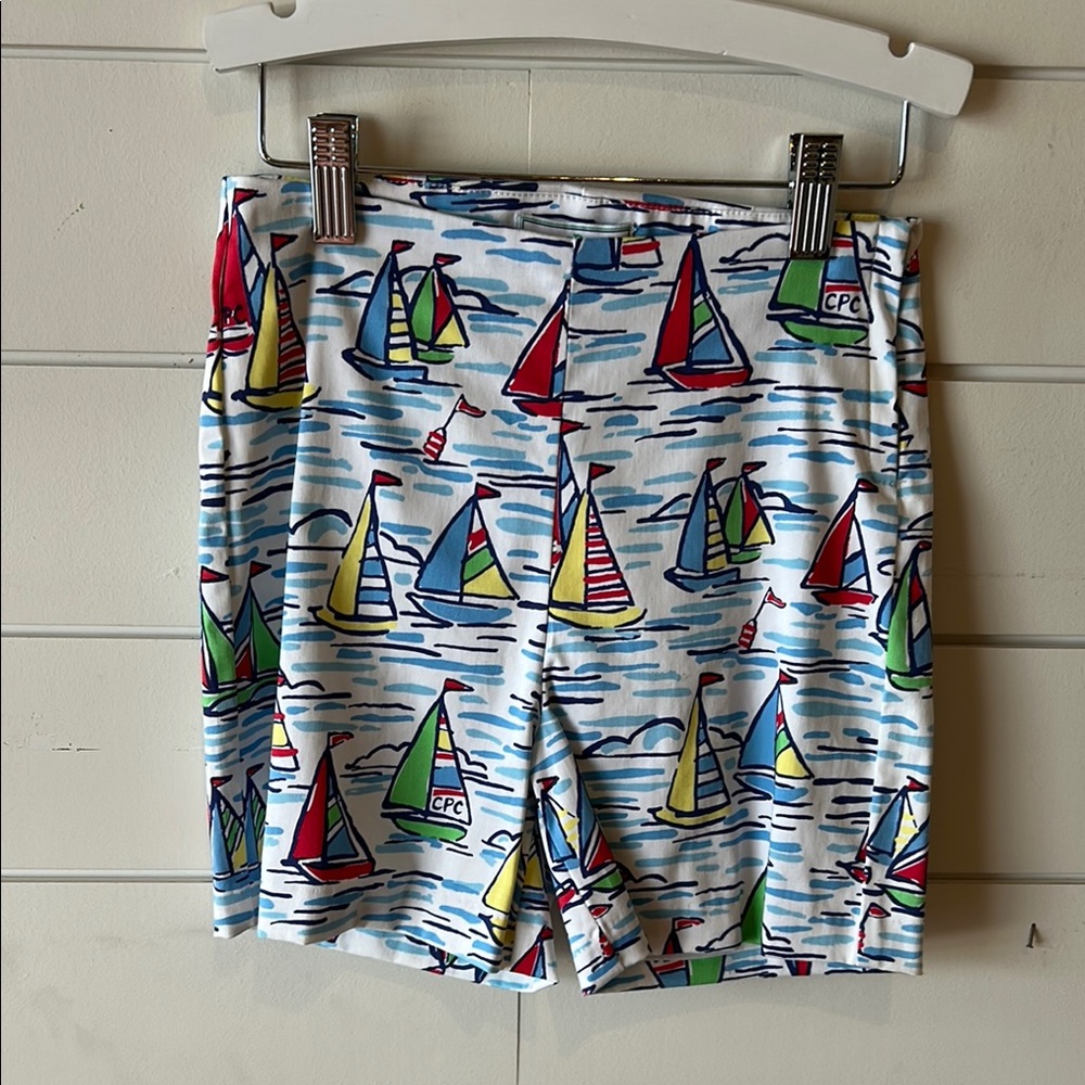 Sailboat Print Kids Shorts